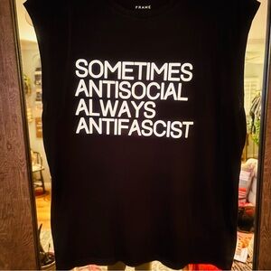 Frame Denim Black Le Mid Rise Muscle Tee